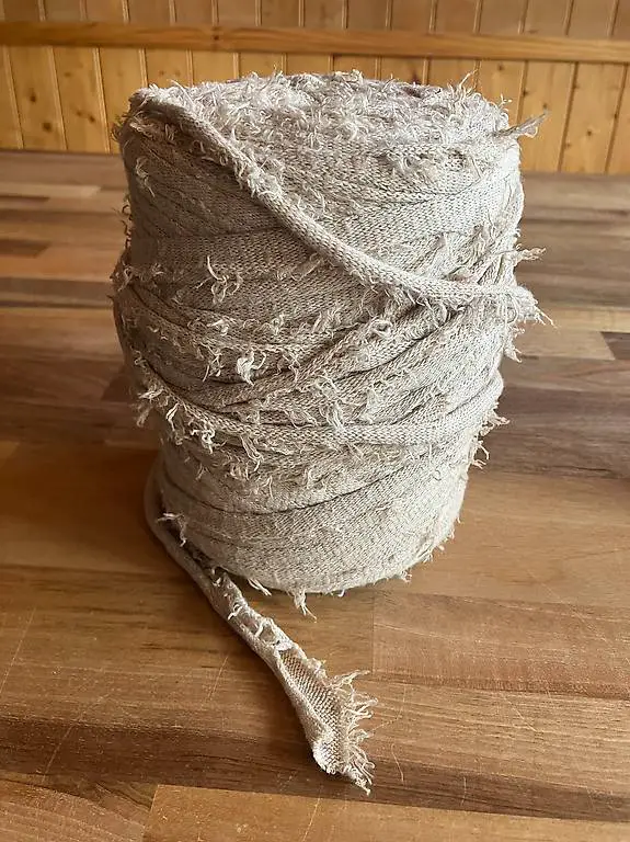 Textilgarn natur + schwarz Baumwolle