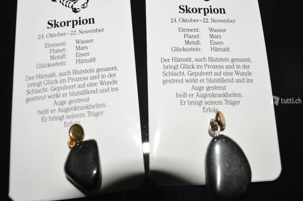 Sternzeichen Skorpion Stein Geschenk