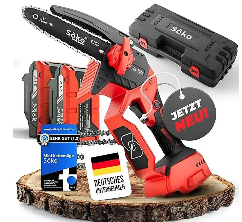Mini Akku-Kettensäge [elektrisch]? 6-Zoll-Schiene