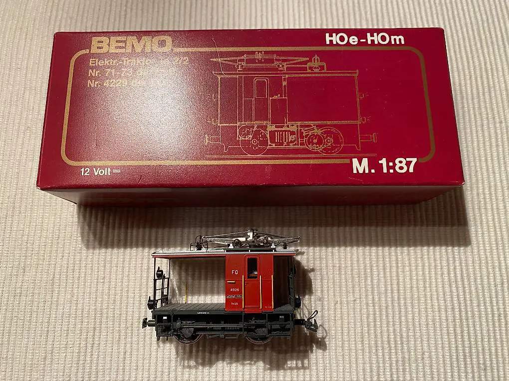 Bemo 1271 206, elektr. Traktor Te 2/2 der FO, neuwertig, OVP