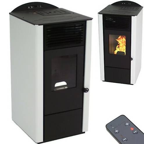 - Holzofen Pelletofen 9,5kW weiss