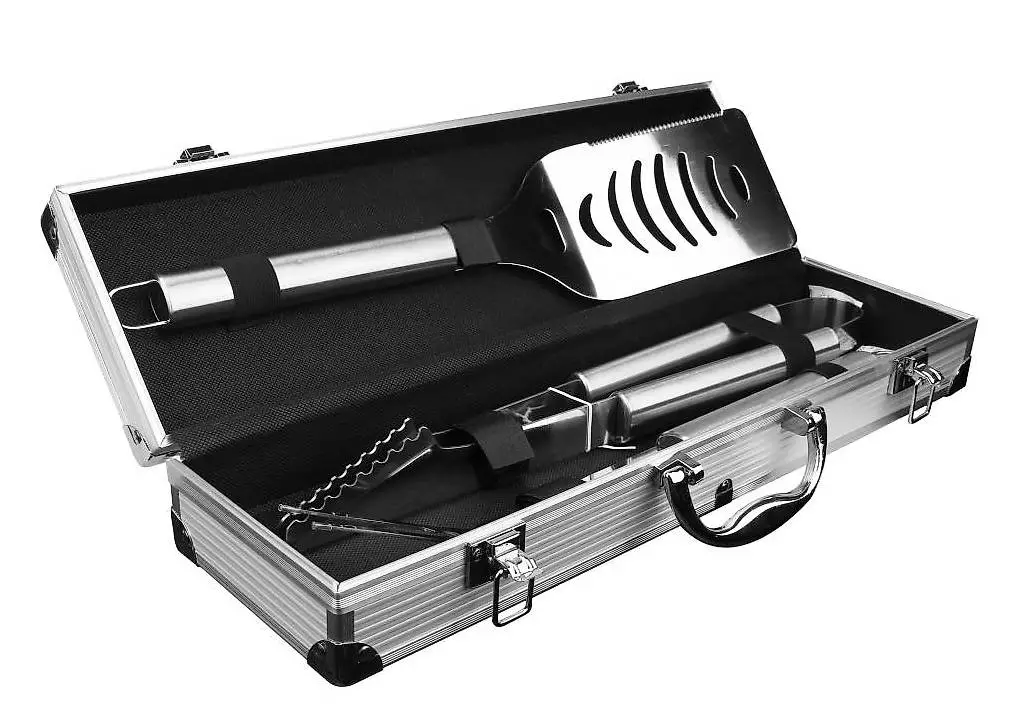 48h LIEFERUNG > BBQ Grillbesteck Koffer 3-teilig