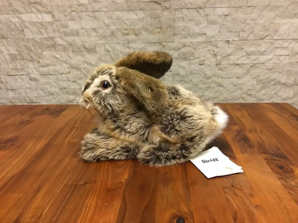 steiff feldhase poppel mit knopf und fahne aus sammlung