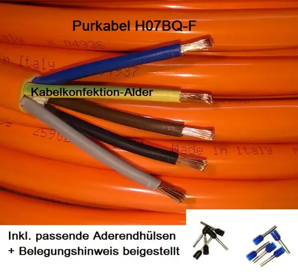 Purkabel, Baustromkabel, Meterware Kabelkonfektion Alder