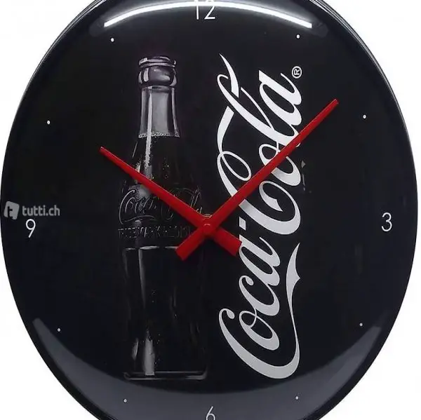  Coca-Cola Wanduhr schwarz