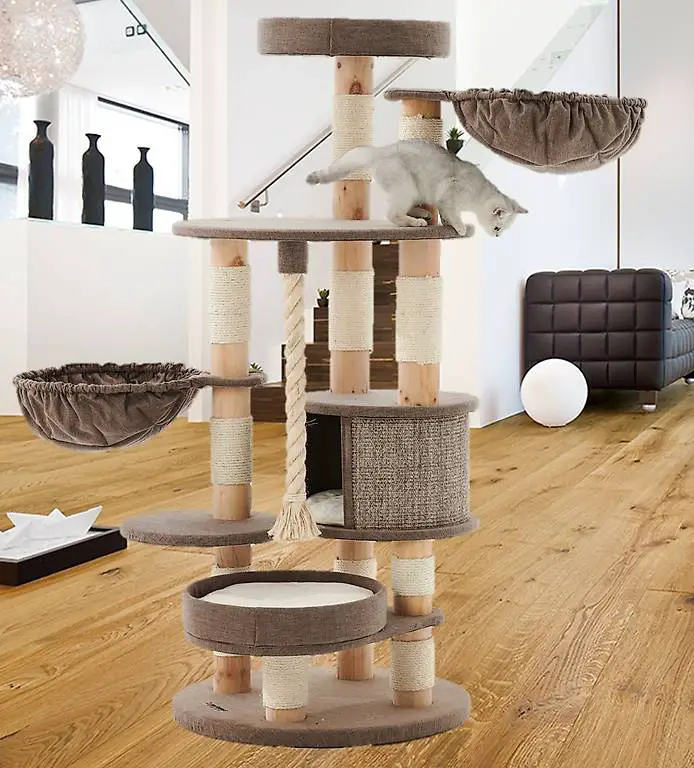 holzkatzenbaum massiv katzenbaum premium neu