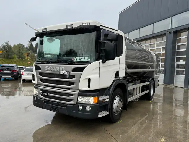 SCANIA, P410 4x2 Milchtank Jansky, Tankaufbau