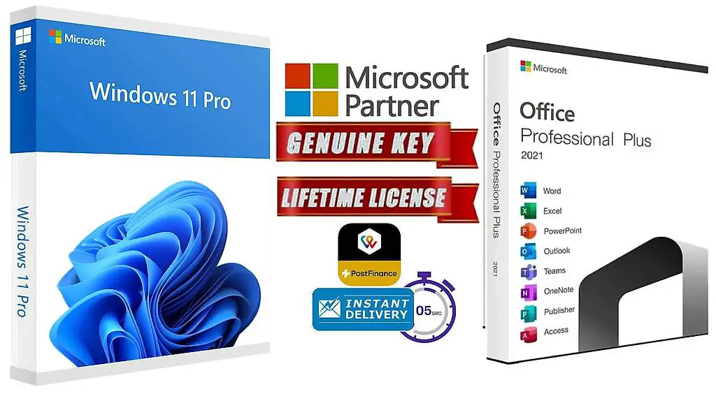 Microsoft Windows 11 Pro | Office 2021 Pro Plus | ITALIANO