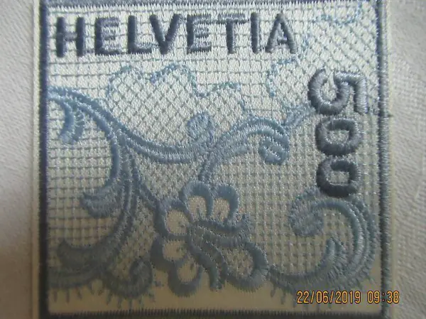  Sondermarke, Welterste gestickte Briefmarke, TIMBRE