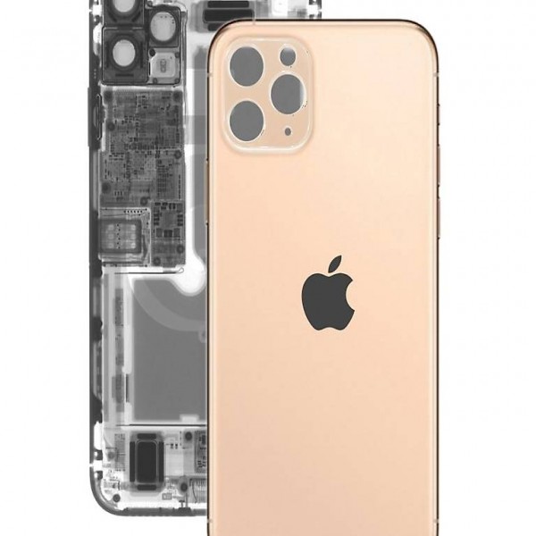  iPhone 11 PRO MAX RÜCKSEITE BACKGLAS AKKUDECKEL GOLD MIT GRO