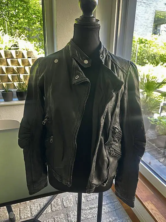 zara woman lederjacke tailliert 100% lammleder