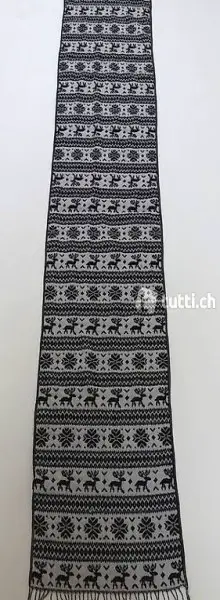 Neuwertiger Schal - Norwegischer Stil - Rentiere