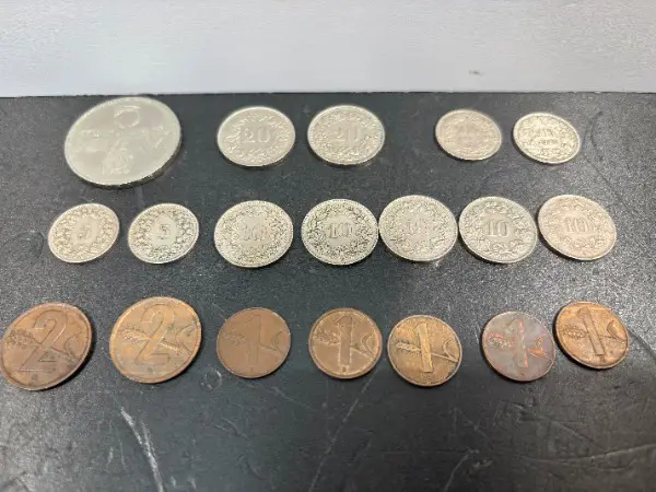 >set: altes schweizer geld münzen 1928 - 1969 helvetia
