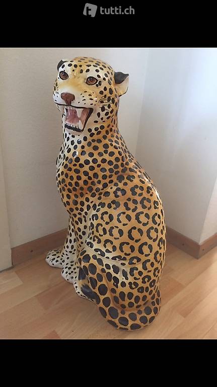 Schöner Jaguar/ Leopart Porzellan