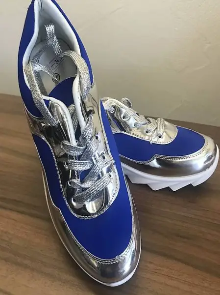 Schuhe Freizeitschuhe Damen blau/silber