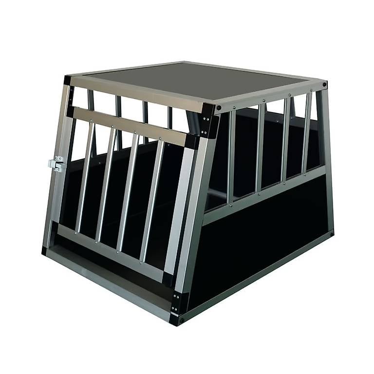 Hundebox Alu geneigte Rückseite S schwarz