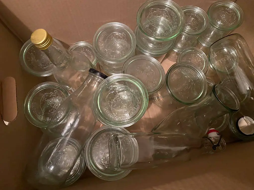 Sammlung Weckgläser, gut erhalten, gratis