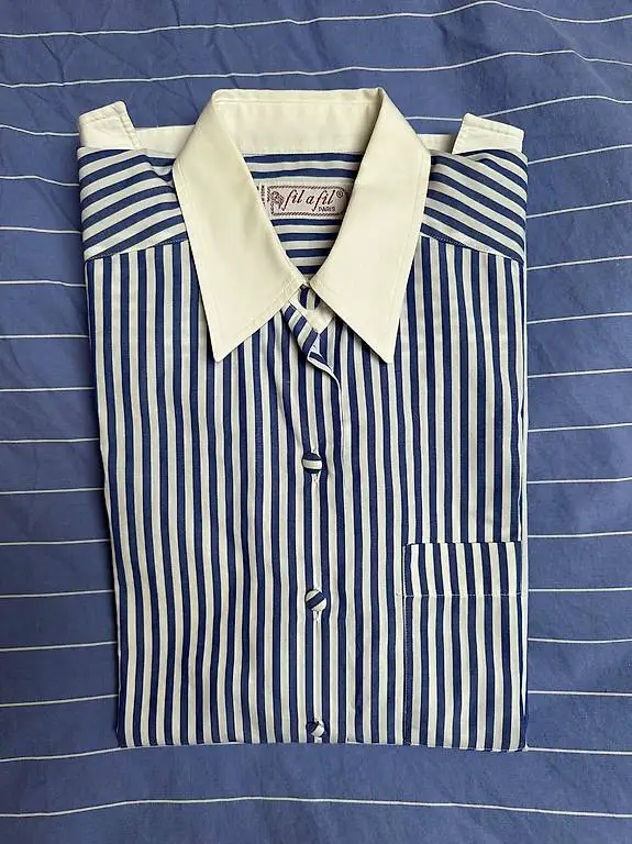 Fil à Fil Paris Hemd gestreift Gr. 38 Baumwolle