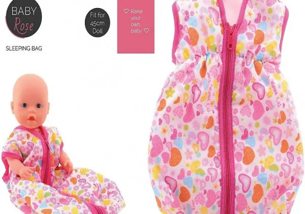 K..134) Schlafsack für Puppe bis 45 cm