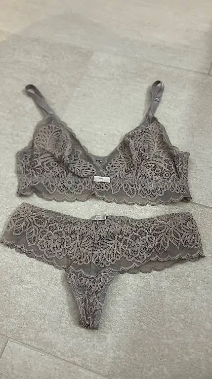 Bustier Set Triumph M grau rosa