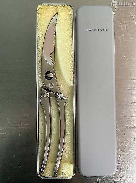 Geflügelschere Nussknacker Bircherraffel Reibe Rechaud