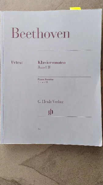 Musiknoten für Klavier, Beethoven