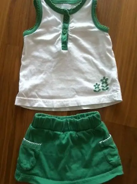 Baby Sommer-Set Rock Top Gr. 62 68 wie neu