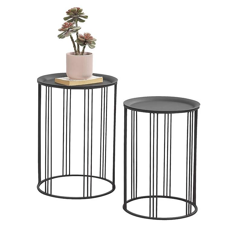  Tavolino Batumi set di 2 rotondo in