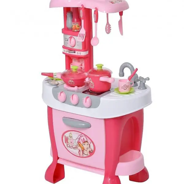  Kinderküche mit Zubehör 38-teilige Spielzeugküche Kunststoff