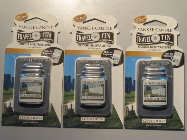 3 Yankee Candle Travel Tine - Clean Cotton