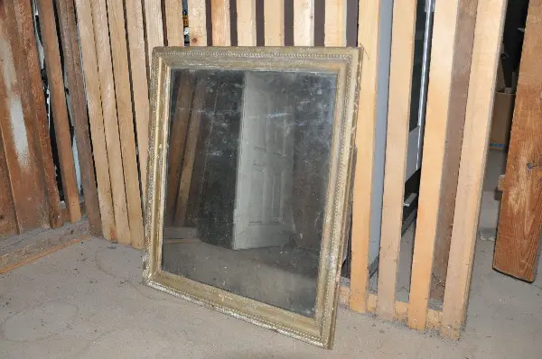 Antiker grosser Spiegel mit kunstvollem Rahmen - Shabby Chic
