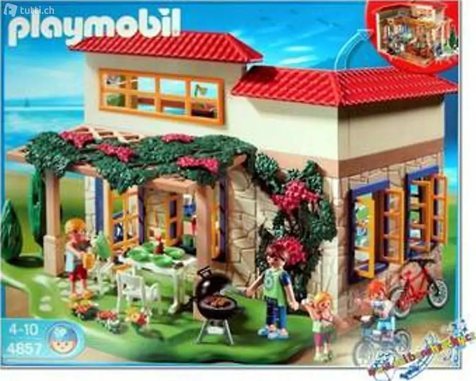 Gebrauchtes Playmobil Ferienhaus mit Zubehör