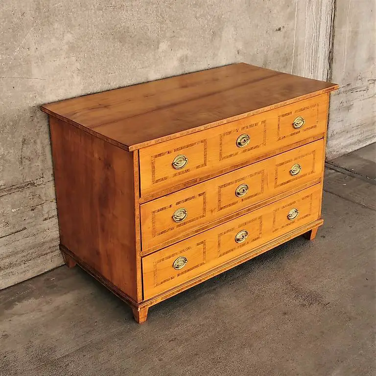 Kommode + Kirschbaum + Antik + Louis XVI.