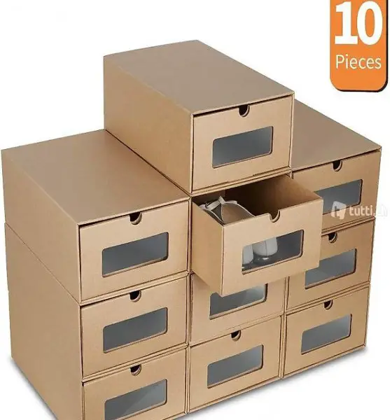  Schuhkartons schuhbox transparent 10X Aufbewahrungsbox