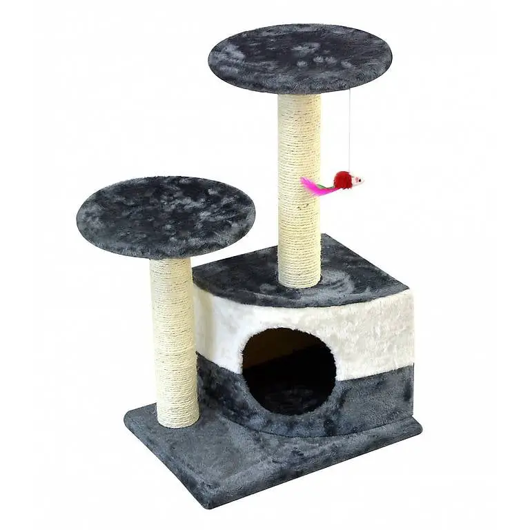 Katzenkratzbaum, grau (71 cm hoch)