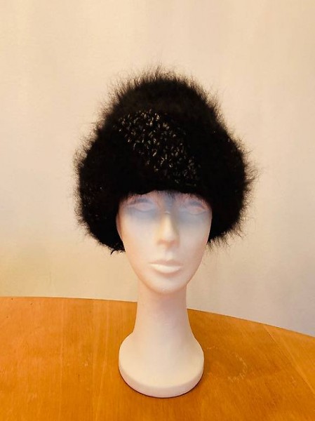 Charles Muller Mütze Angora schwarz NP 320