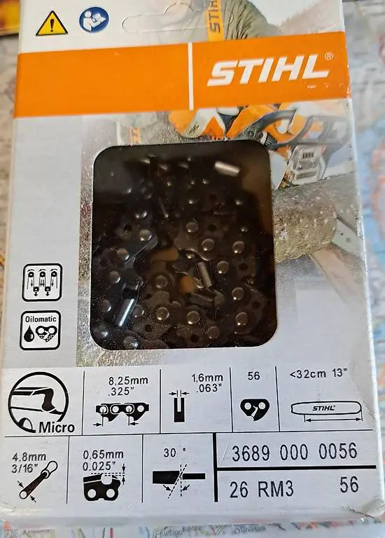 Stihl Sägekette Rapid Micro 3 Halbmeissel .325", 1,6 mm, 56 T