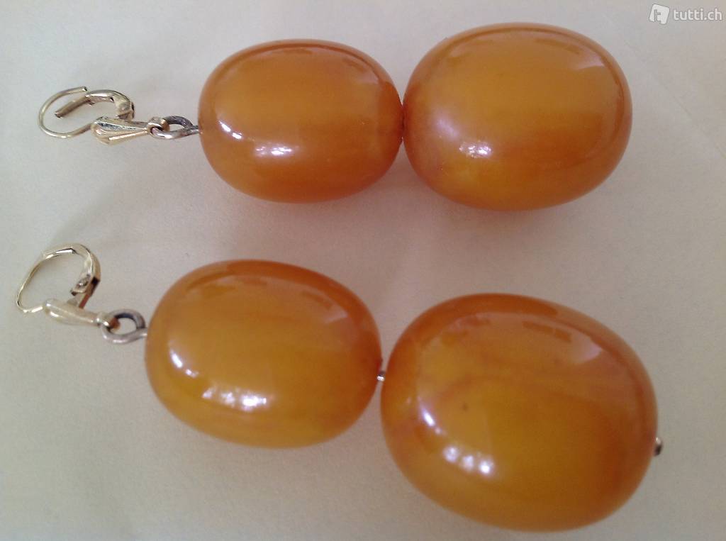 Zauberhafter vintage Ohrschmuck mit Kopal