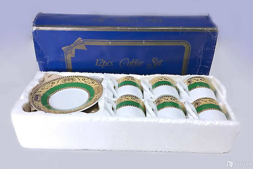  Chinesisches Espresso Tässchen-Set, 12teilig