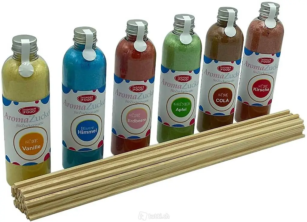  Partyset 6 x 230 Gramm Zuckerwatte Zucker