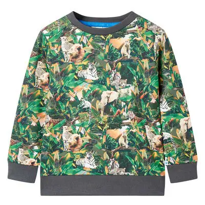  vidaXL Kinder-Sweatshirt Dschungel-Motiv 140
