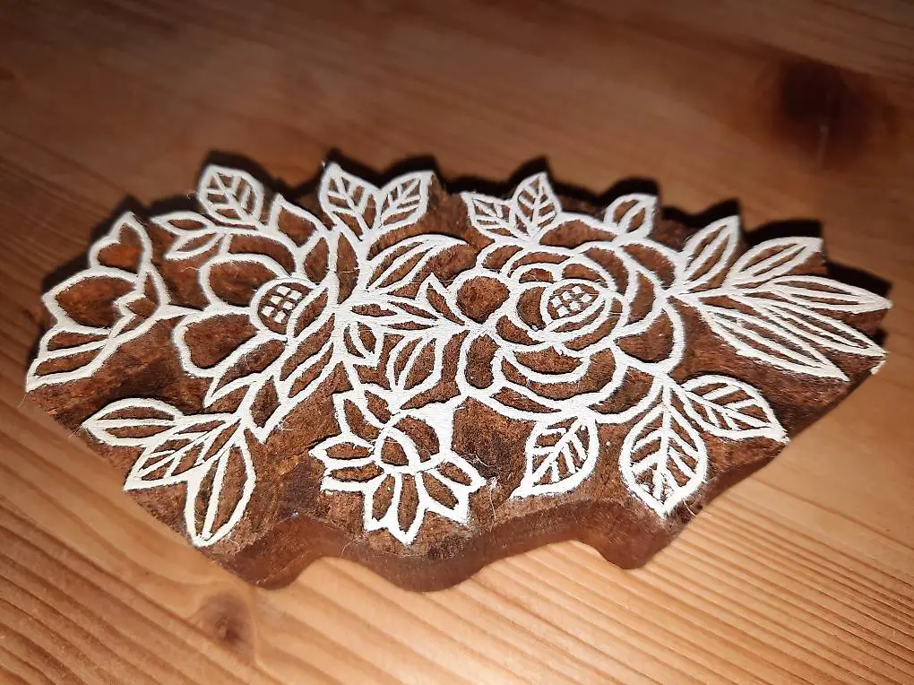 Stoffstempel Blockprint für Stoff und Papier, Blumen etc