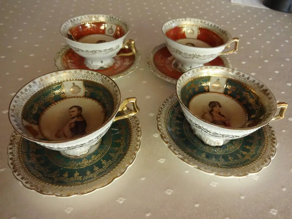 Mocca Mokka Tassen Napoléon u. Joséphine, 6 Rosenthal Mocca