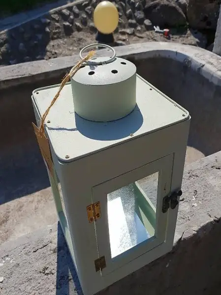 Laterne hellgrün 17x17cm Höhe 27cm