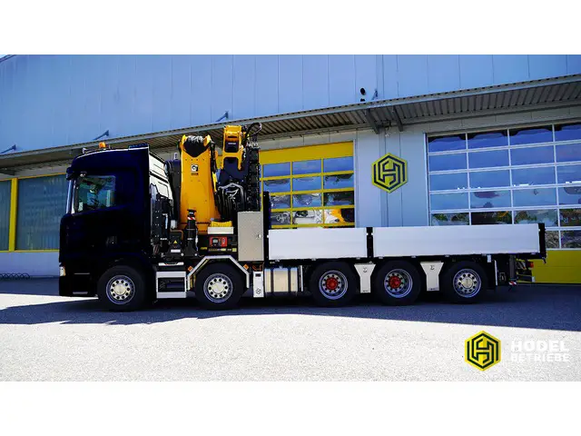 hodel betriebe, scania r 660 5-achser mit 140 m/ton kran, kran