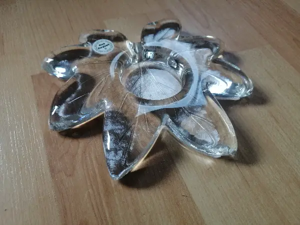 Teelichthalter "Blatt" von Glasi Hergiswil