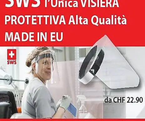 Visiera protettiva in policarbonato prodotta in EU