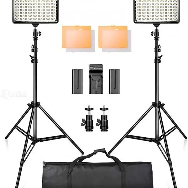  Video Licht LED, 160 LED Videoleuchte Kit mit 2M Stativ