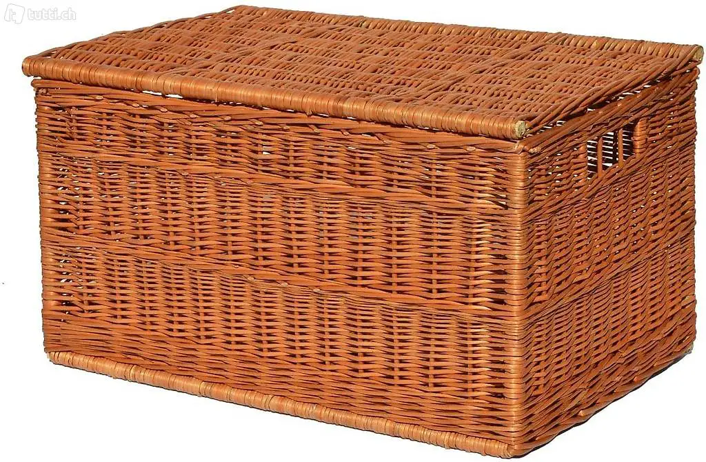  Truhe aus Weide braun Länge: 67 cm