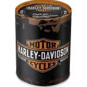 Oelfass-Design-Spardose-Harley-Davidson-Genuine-schwarz